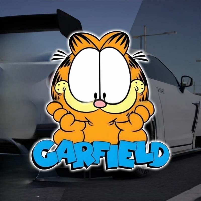 Car Accessories Decoration - 창의적인 만화 귀여운 가필드 자동차 스티커,