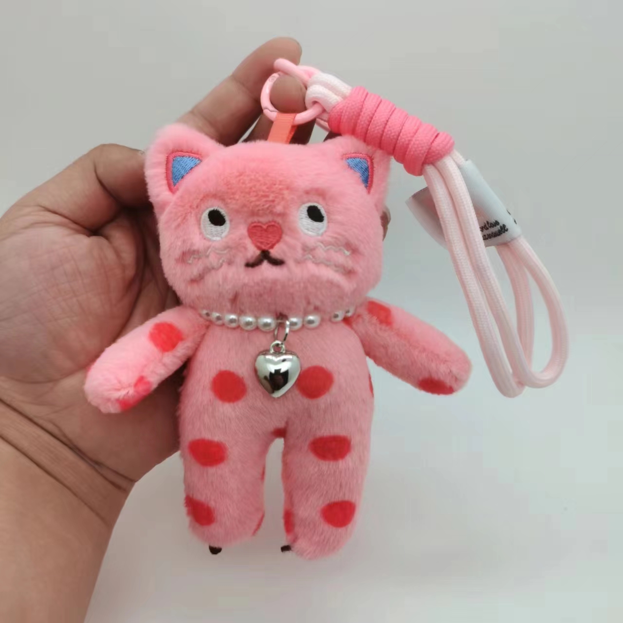 Car Accessories Girly - 15cm Kawaii 핑크 고양이 플러시 키