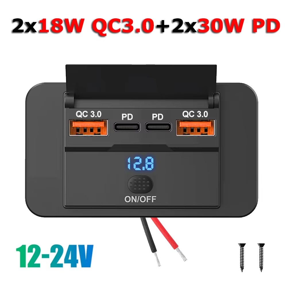 Car Accessories Thailand - 듀얼 PD 듀얼 QC3.0 USB C타입