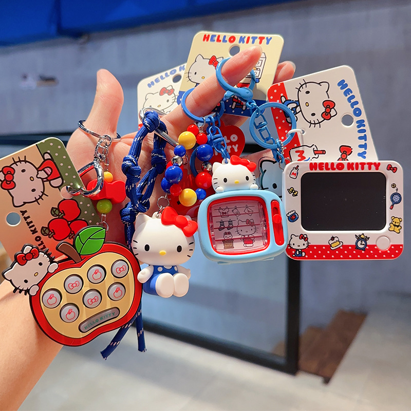 Car Accessories Girly - 애니메이션 헬로 키티 키체인 Kt 고양이