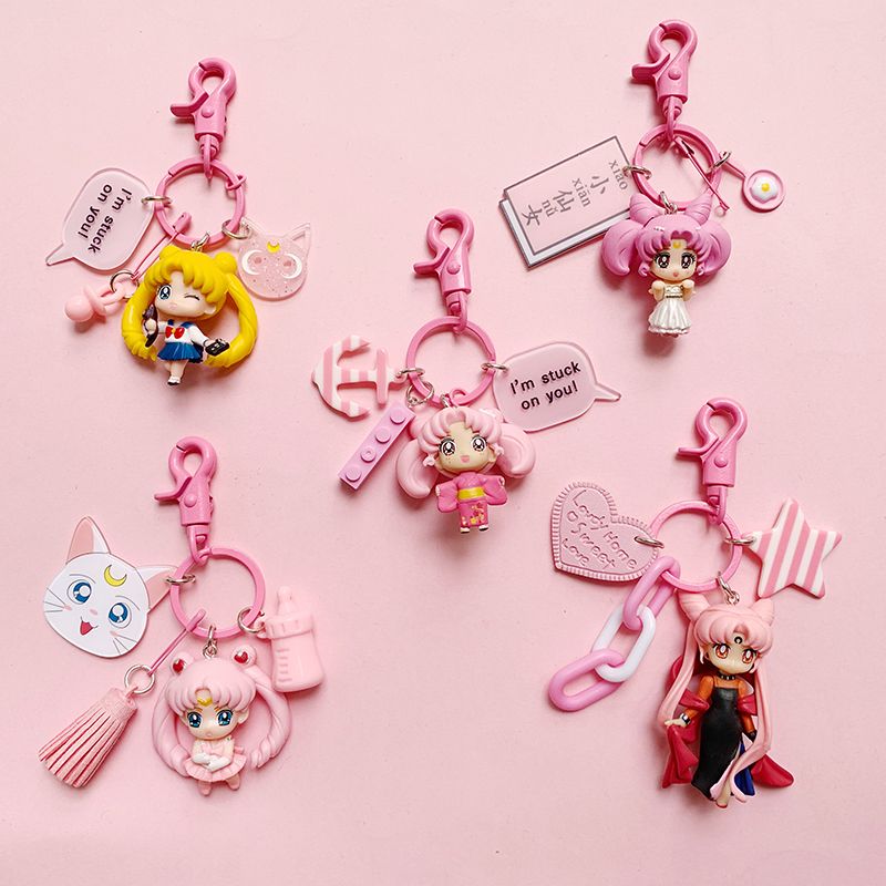 Car Accessories Girly - 세일러문 애니메이션 주변기기 귀여운 키체인 여성