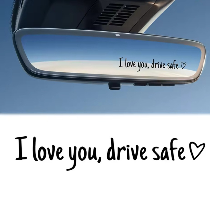 Car Accessories For Women - 사랑해요 백미러 데칼 - 여성 운전자를