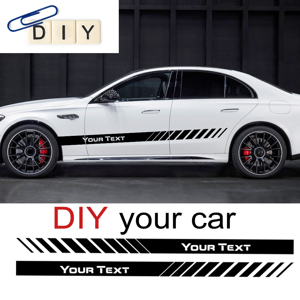 Car Accessories Unique - 맞춤형 텍스트 자동차 측면 도어 스트라이프