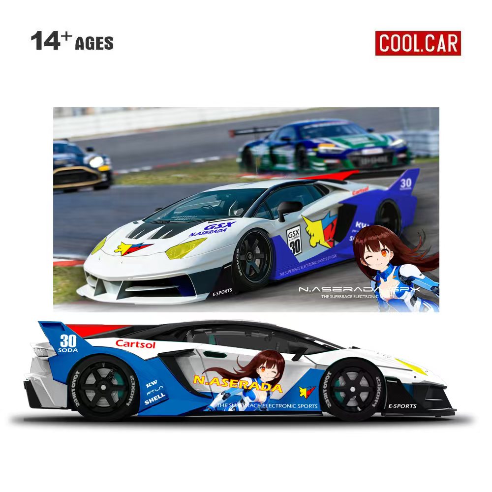 Car Accessories Company - 멋진 자동차 1:64 GTEVO 슈퍼레이스 전자