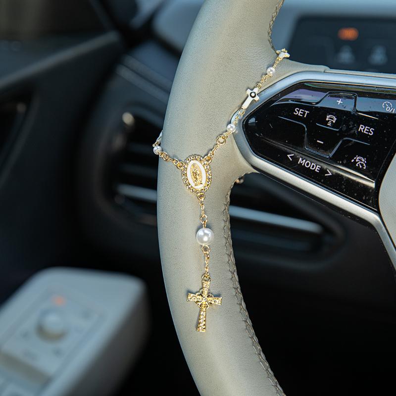 Car Accessories Unique - 스티어링 휠 묵주 장식품 | 묵주