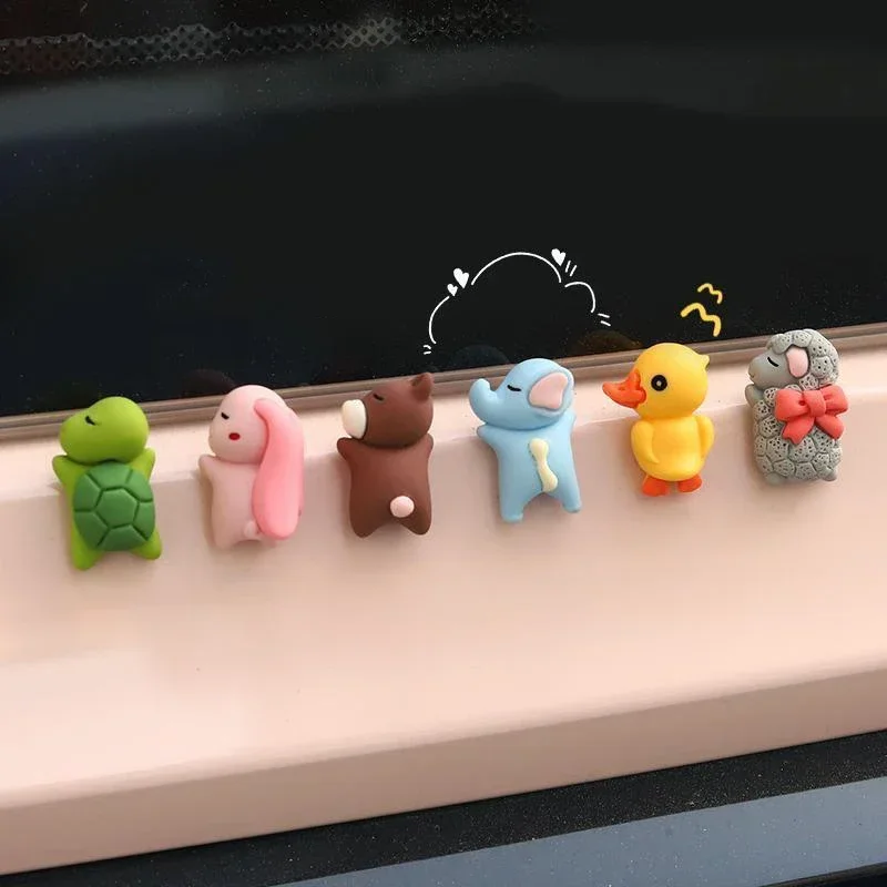 6pcs 귀여운 미니 오리 자동차 인테리어 장식 재미  - Car Accessories Unique 리뷰 및 가격