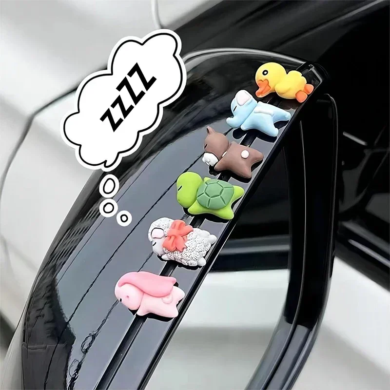 6pcs 귀여운 미니 오리 자동차 인테리어 장식 재미  - Car Accessories Unique 리뷰 및 가격