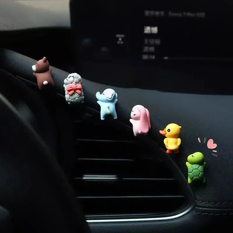6pcs 귀여운 미니 오리 자동차 인테리어 장식 재미  - Car Accessories Unique 리뷰 및 가격