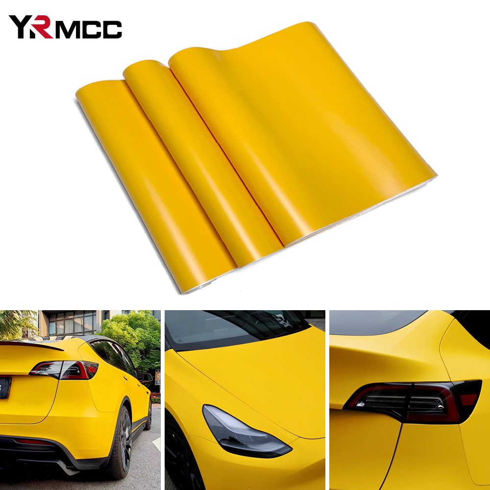 자동차 비닐 포장 필름 DIY 자동차 스티커 노란색 매 - Car Accessories Unique 리뷰 및 가격