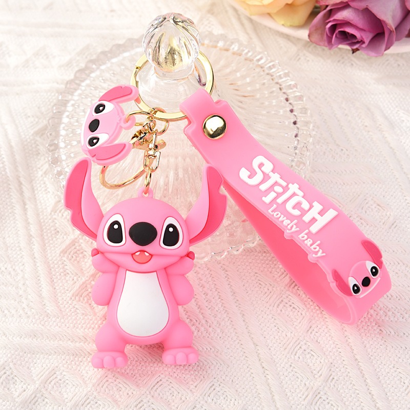 카와이 릴로 & 스티치 장난감 키체인 애니메이션 스티치 - Car Accessories Girly 리뷰 및 가격