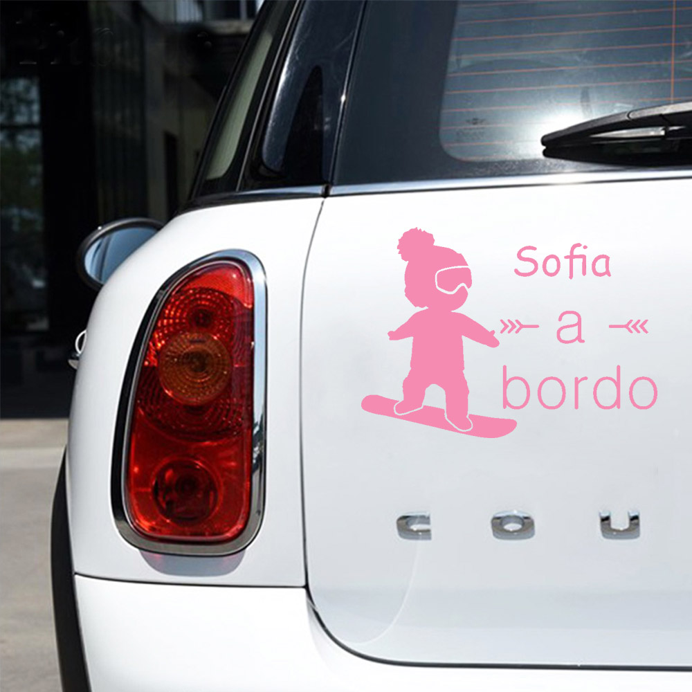 1pc 비닐 아기 bordo 다채로운 자동차 스티커 자 - Car Accessories Decoration 리뷰 및 가격