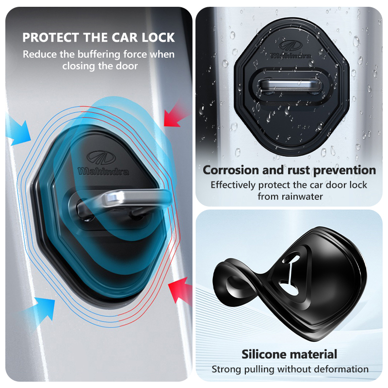 4Pcs 자동차 실리콘 도어 잠금 보호 커버 패드 액세 - Car Accessories Xuv 300 리뷰 및 가격
