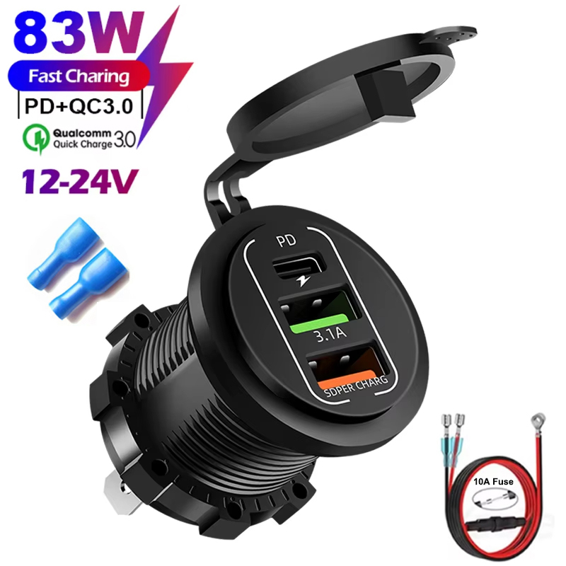 83W 최대 전화 충전기 소켓 45W PD + QC3. - Car Accessories Thailand 리뷰 및 가격
