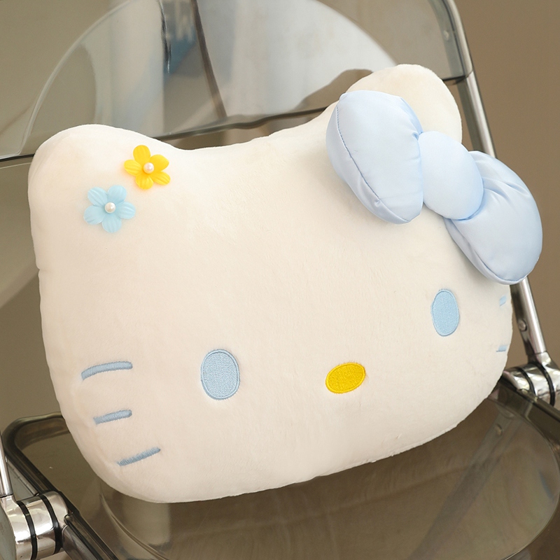 35cm 산리오 헬로키티 고양이 머리 모양 플러시 소파 - Car Accessories Girly 리뷰 및 가격