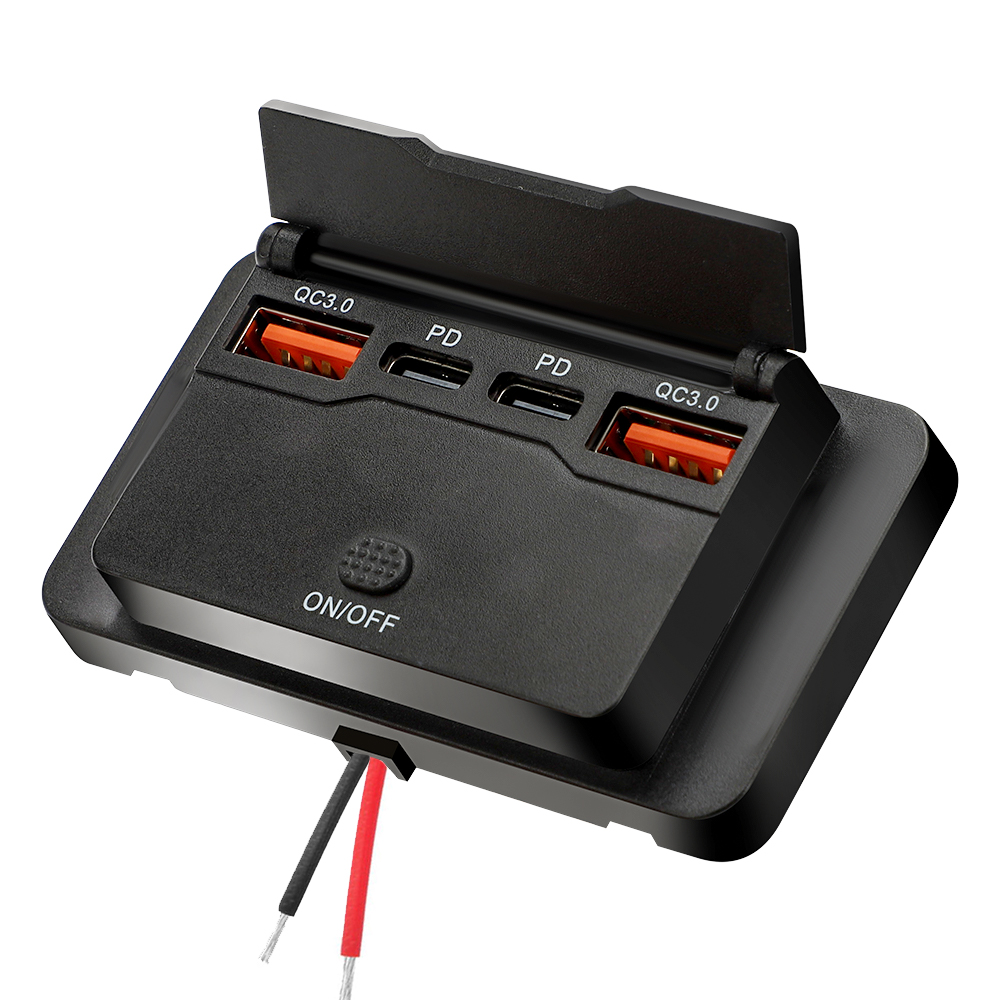 새로운 4 포트 자동차 충전기 소켓 패널 12V/24V - Car Accessories Thailand 리뷰 및 가격