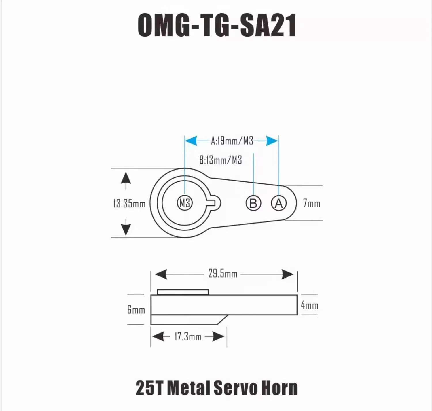 OmG 신제품 25T 서보 암 CNC 금속 하프워드 원 - Car Accessories Omg 리뷰 및 가격