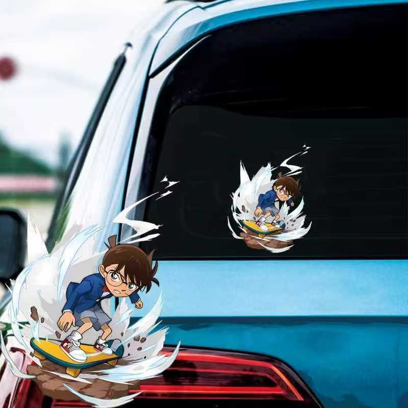 형사 코난 만화 스케이트보드 스티커, 자동차 오토바이  - Car Accessories Decoration 리뷰 및 가격