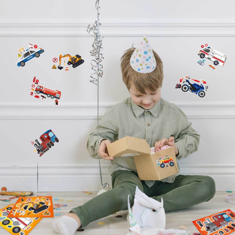 8 시트 엔지니어링 차량 스티커 Make-a-Face  - Car Accessories Girly 리뷰 및 가격