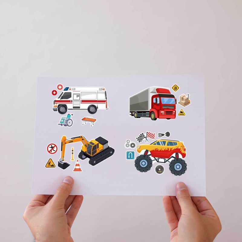 8 시트 엔지니어링 차량 스티커 Make-a-Face  - Car Accessories Girly 리뷰 및 가격