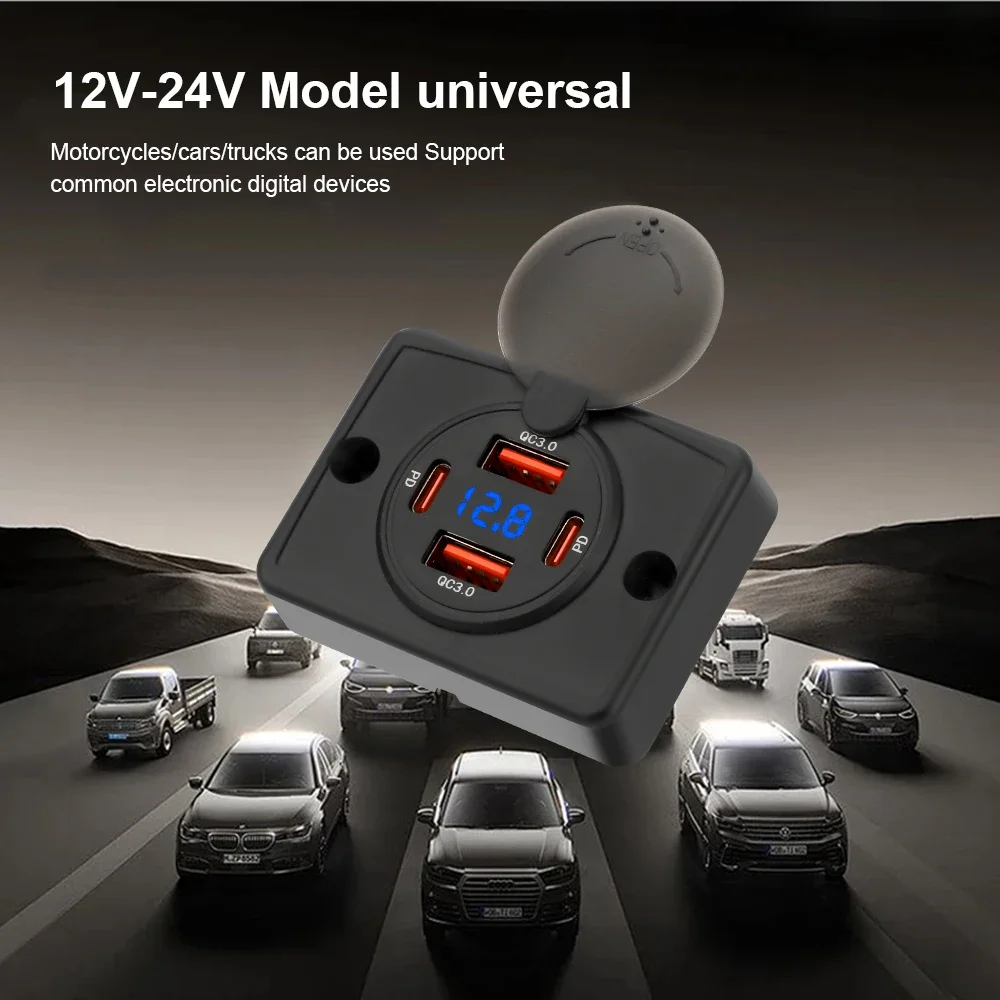 108W 차량용 충전기 소켓 12V/24V 방수 듀얼  - Car Accessories Thailand 리뷰 및 가격
