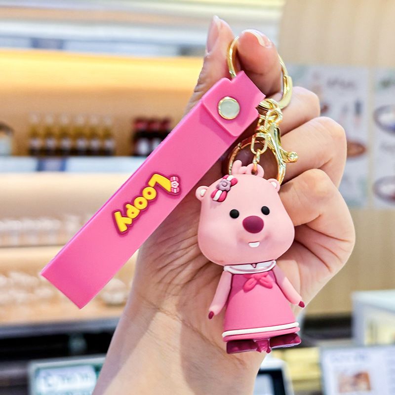 Bolele 만화 작은 비버 플러시 키 체인 펜던트 루 - Car Accessories Girly 리뷰 및 가격