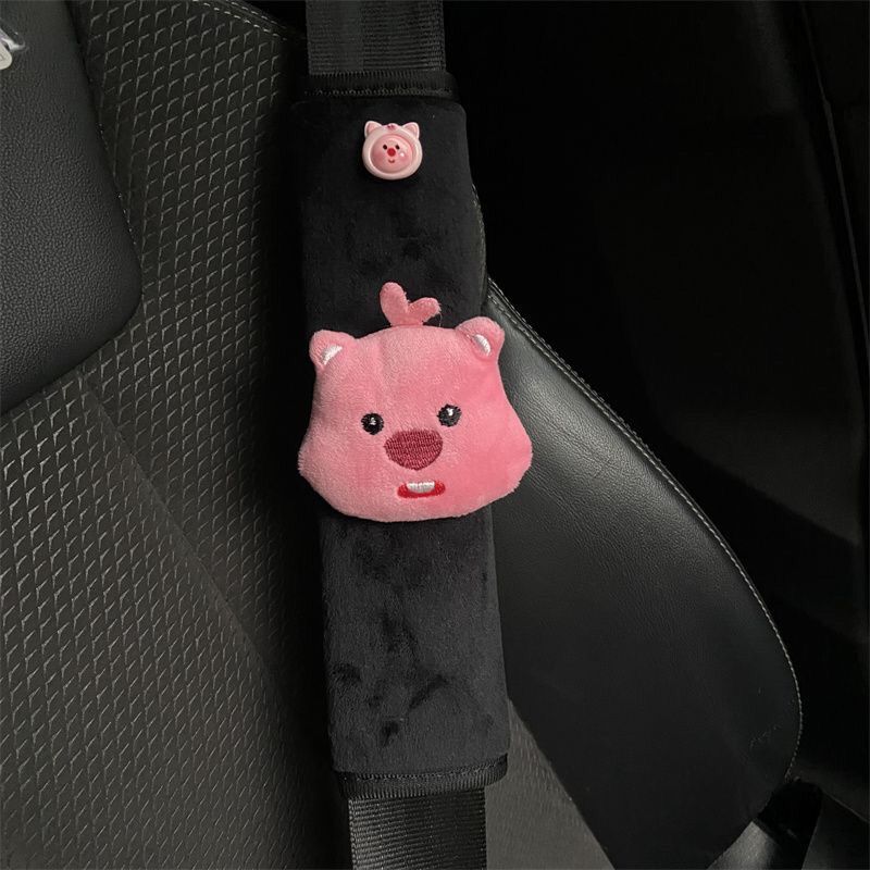 카시트 안전벨트 장식 플러시 비버 블랙 안전벨트 어깨  - Car Accessories Girly 리뷰 및 가격