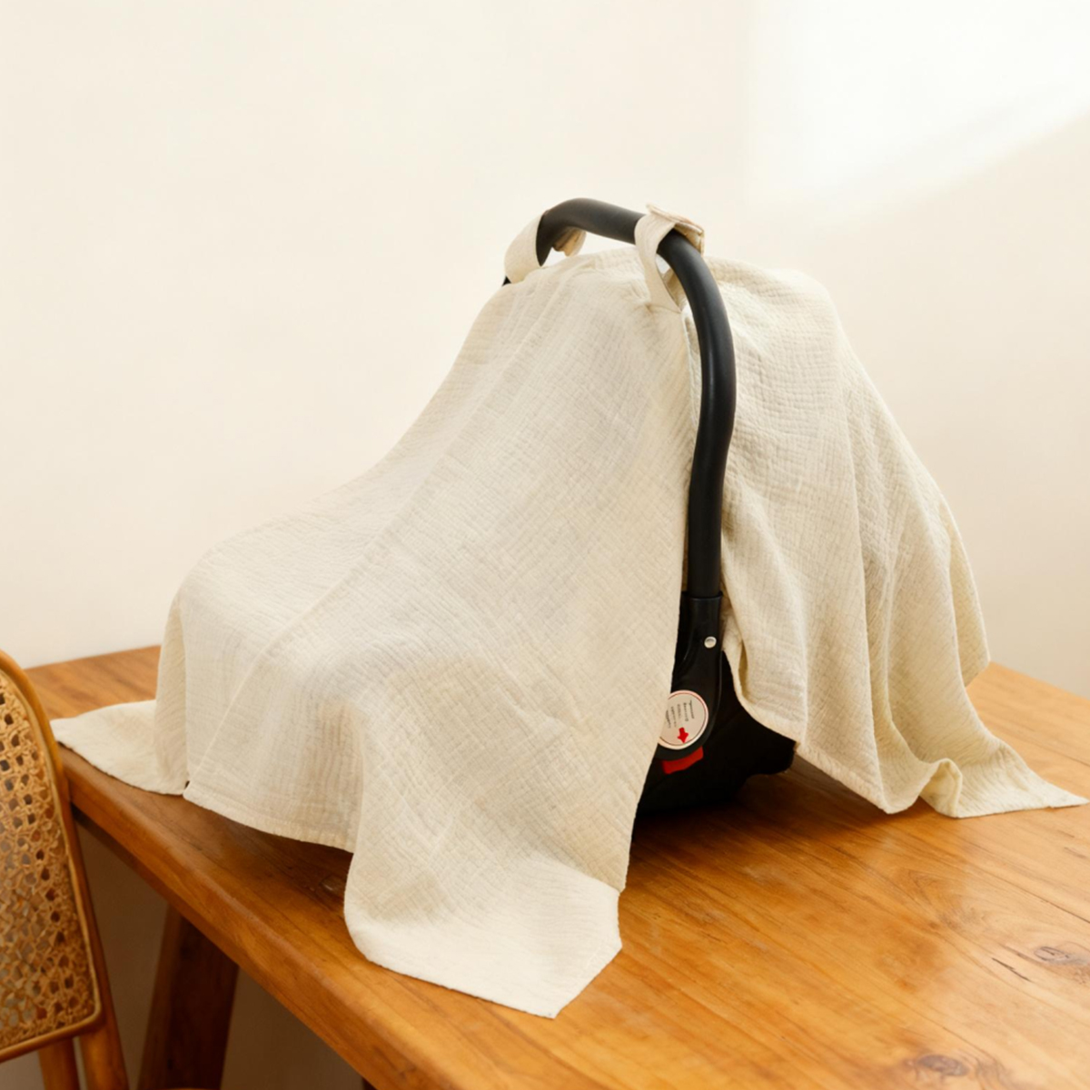2025 단색 아기 무슬린 코튼 블랭킷 카시트 커버 통 - Car Accessories For Baby 리뷰 및 가격